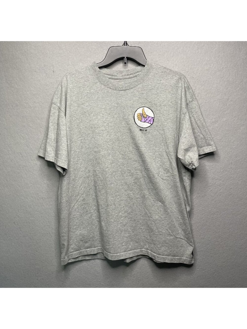 Nike SB Broken Arm Graphic Tee Gray Loose Fit Large